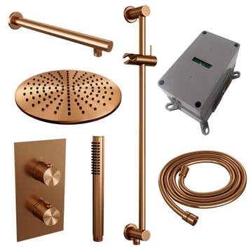 Brauer Copper Edition Thermostatische Regendoucheset Inbouw, Ophalen of Verzenden, Nieuw