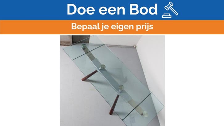 Bieden: Reflex cristal glass table blade 200 x, Huis en Inrichting, Tafelonderdelen, Nieuw, Ophalen of Verzenden