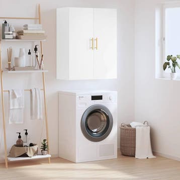 vidaXL Wandkast 69,5x34x90 cm wit, Minder dan 50 cm, Verzenden, Nieuw, Minder dan 100 cm