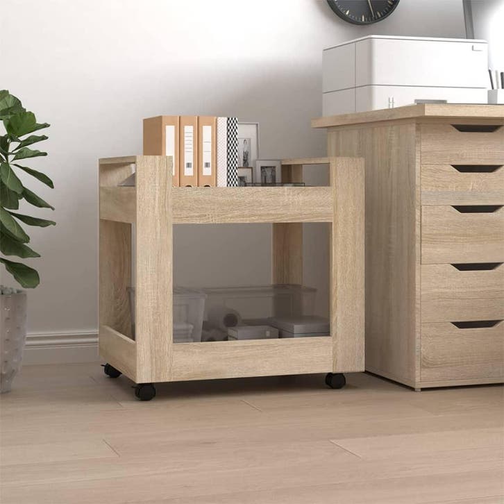 vidaXL Bureaukastje 60x45x60 cm bewerkt hout sonama, Huis en Inrichting, Kasten | Ladekasten, Nieuw, Verzenden