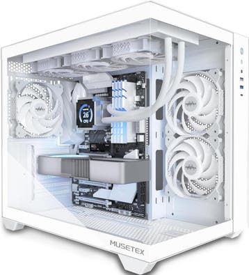 Mid Tower Case Wit | 3 Fans | Laatste Stuk! | Retourdeal, Ophalen of Verzenden, Nieuw