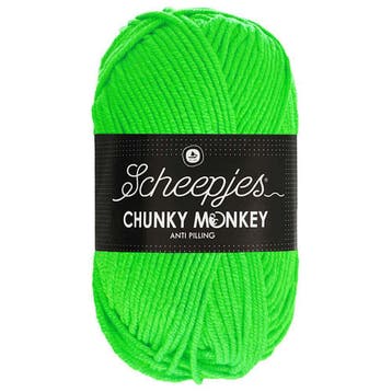 Scheepjes Chunky Monkey - 1259 neon green - Acryl Garen, Ophalen of Verzenden, Nieuw