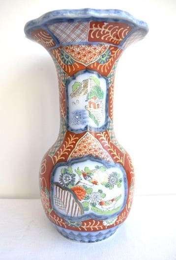 Petrus Regout - Vaas - Kraagvaas - Faience, Imari stijl -