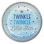 Bordjes Twinkle Little Star Blauw - 8 Stuks, Ophalen of Verzenden, Nieuw