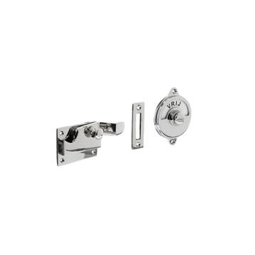 Intersteel WC-overslag met bocht vrij/bezet - chroom, Verzenden, Nieuw