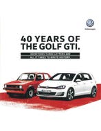 2016 VOLKSWAGEN 40 JAAR GOLF GTI BROCHURE ENGELS, Nieuw, Volkswagen, Author
