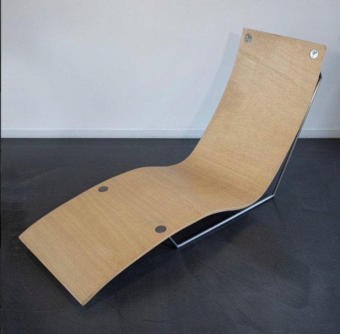 Lounge stoel - Multiplex, Staal, Antiek en Kunst, Kunst | Designobjecten