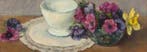 Ottavia Bernaschi (XX) - Tazzina con fiori, Antiek en Kunst