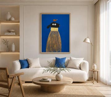 Tetiana Zaitseva - Acrylic Painting XL Sheep & Bird no 257