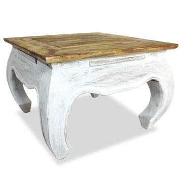 vidaXL Bijzettafel 50x50x35 cm massief mahoniehout, Huis en Inrichting, Tafels | Bijzettafels, Verzenden, Nieuw, Minder dan 45 cm