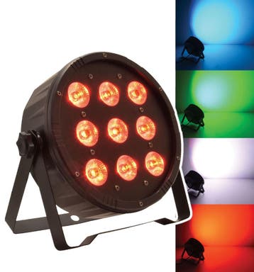 QTX PAR-54: Extra Platte 9 X 6W RGBW LED PAR Spot, Verzenden, Nieuw, Overige typen