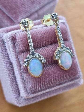Zonder minimumprijs - Oorbellen - 9 kt. Zilver, Geel goud, Sieraden, Tassen en Uiterlijk, Oorbellen, Nieuw