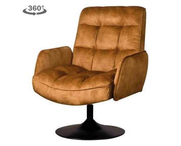 Tower Living Fauteuil Tropea draaibaar Adore - yellow 15, Huis en Inrichting, Fauteuils, Ophalen of Verzenden, Nieuw