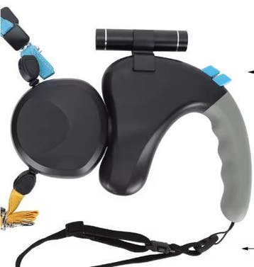 Dubbele Intrekbare Hondenriem – LED-licht, Voor 2 Honden, Dieren en Toebehoren, Verzenden, Nieuw