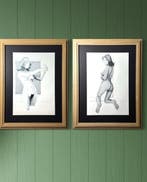 Eugène Eechaut (1928-2019) - Abstract figures ink diptych -