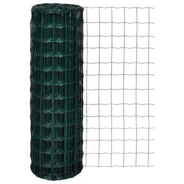 vidaXL Euro hek 25x1,2 m staal groen, Verzenden, Nieuw, IJzer