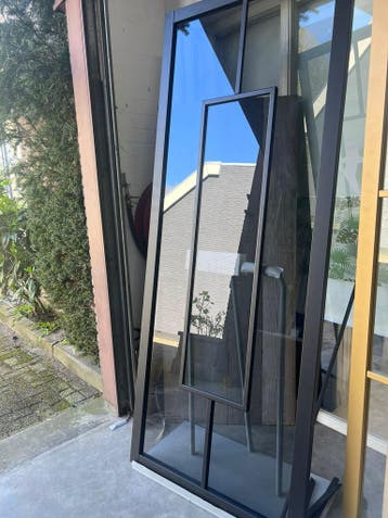 Nieuwe Binnendeuren, industrieel, rookglas, helder glas, Doe-het-zelf en Verbouw, 80 tot 100 cm, 215 cm of meer, Binnendeur, Nieuw
