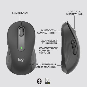 Logitech M650 (L) Optical Bluetooth Zwart Ret. Wireless, Ophalen of Verzenden, Nieuw