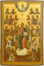 Icoon - Uitgebreide Deësis - Hout