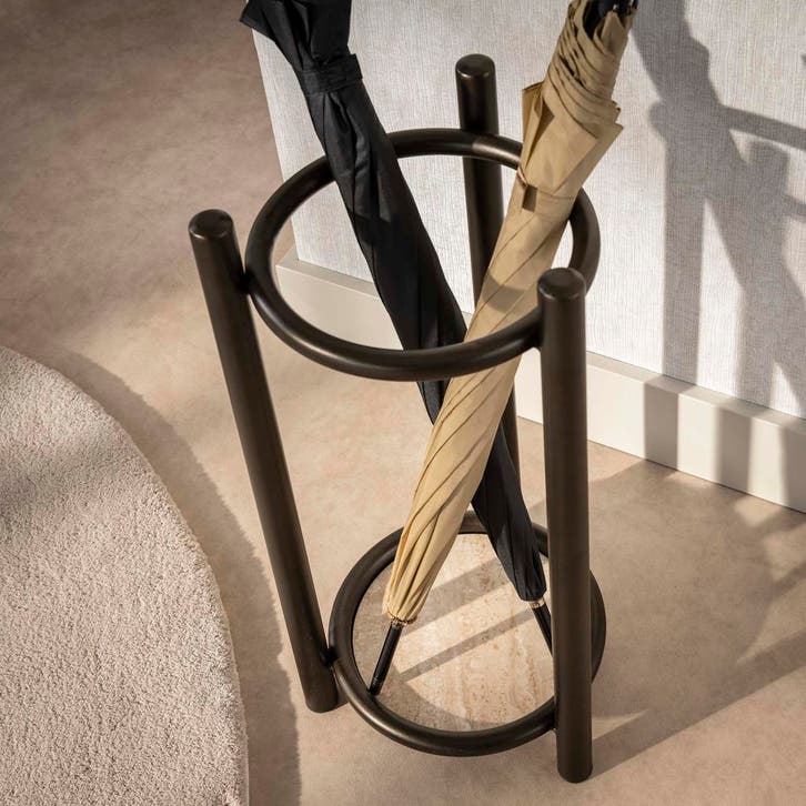 Design Paraplubak - Rond - Vierkant - Dark Brown - 2026, Huis en Inrichting, Woonaccessoires | Paraplubakken, Nieuw, Metaal, Verzenden