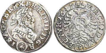3 Kreuzer 1637, Habsburg Ferdinand Iii (1625) 1637-1657, Verzenden