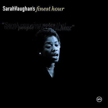 cd - Sarah Vaughan - Sarah Vaughans Finest Hour, Verzenden, Zo goed als nieuw