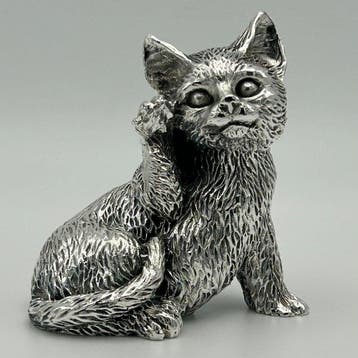 NO RESERVE PRICE - Argenteria di Firenze - sculptuur, Gatto