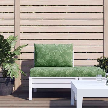 vidaXL Palletkussens 2 st bladpatroon oxford stof, Verzenden, Nieuw, Groen