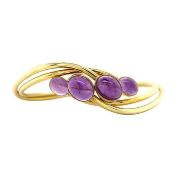 Vintage gouden armband met amethist 14 krt, Sieraden, Tassen en Uiterlijk, Armbanden, Ophalen of Verzenden, Nieuw