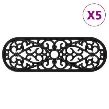 vidaXL Trapmatten 5 st 25x75 cm rubber, Verzenden, Nieuw