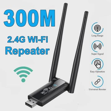 300Mbps Draadloze WiFi Repeater & Extender met USB - Vergroo, Verzenden, Nieuw
