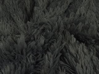 Langharig bont stof – Donkergrijs, 120 cm of meer, Ophalen of Verzenden, Polyester, Grijs