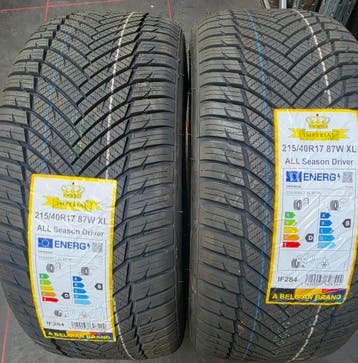 215/40r17 87W XL 2 nieuwe banden All seasons, Ophalen, 215 mm, Nieuw, 17 inch