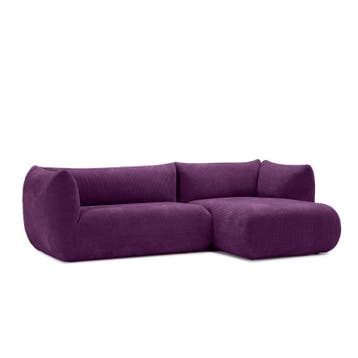 Loungebank Veendam - loungebanken - Paars, Nieuw, 125 tot 150 cm, Stof, 250 tot 300 cm