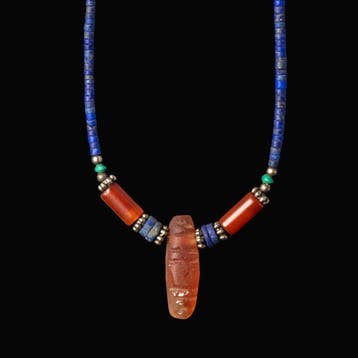 Het oude Egypte, Grieks-Romeinse periode Ketting met lapis, Sieraden, Tassen en Uiterlijk, Antieke sieraden