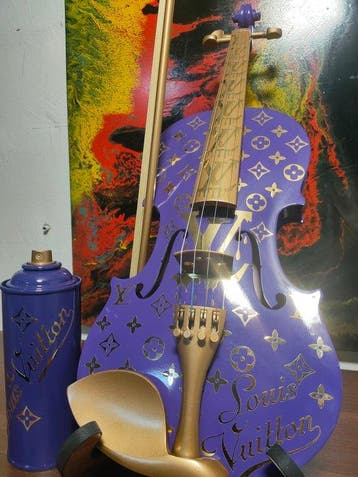 fp pop art - Louis Vuitton Violon et Capsule 4/4 60 cm Mauve