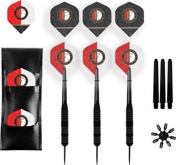 Feyenoord Brass Darts Set - Dartpijlen  - 23 gram, Ophalen of Verzenden, Nieuw, Pijlen