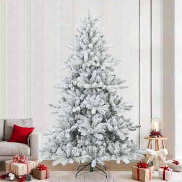 vidaXL Kunst Kerstboom met Geveerde Takken, Sneeuw Bedekt, Verzenden, Nieuw