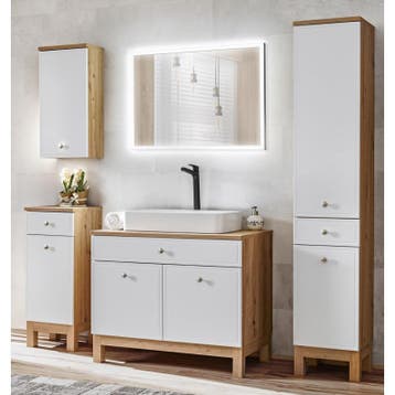 Badkamermeubel Dallas 90CM (Badkamermeubels), Huis en Inrichting, Badkamer | Badkamermeubels, Ophalen of Verzenden, Nieuw