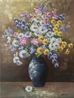Le Van H (1972) - Les Marguerites Sauvages 80 60 cm.
