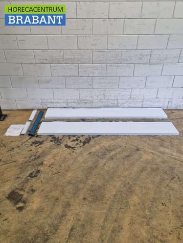 RVS Dubbel Wandschap schap 200 x 30 cm Horeca, Ophalen of Verzenden, Nieuw in verpakking