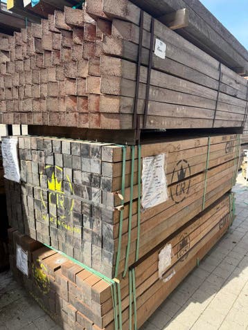 Hardhouten palen fijnbezaagd vanaf € 4,80 per stuk, Nieuw, Palen, Hardhout