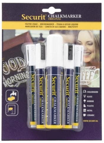 5 Original Chalk Marker, geciseleerde stift met blokpunt..., Verzenden, Nieuw in verpakking