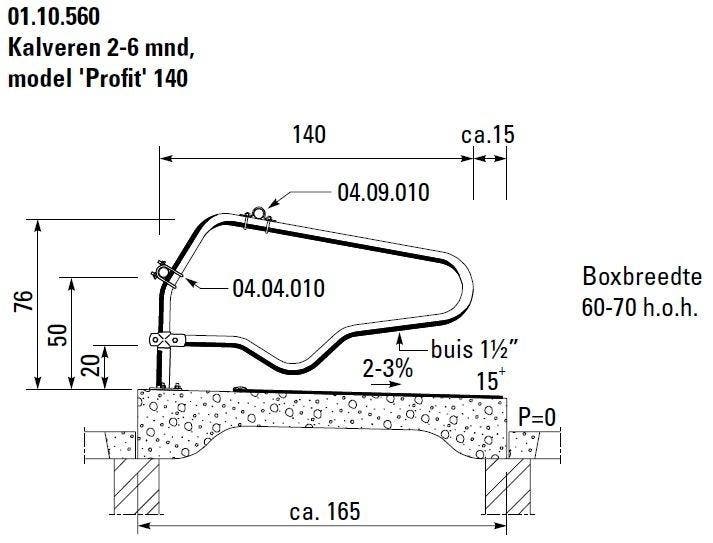 Ligbox model Spinder Profit voor kalveren 2-6 mnd, Dieren en Toebehoren, Runderen