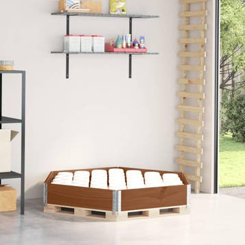 vidaXL Verhoogde plantenbak zeshoekig 160x160 cm grenenhout, Verzenden, Nieuw, Hout