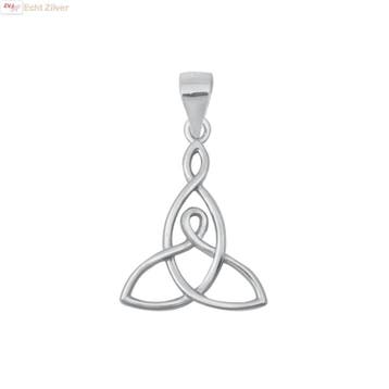 925 Zilveren keltische love knot hanger moeder dochter, Verzenden, Nieuw, Zilver