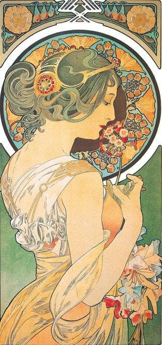 Alphonse Marie Mucha - “Primrose, 1899”.