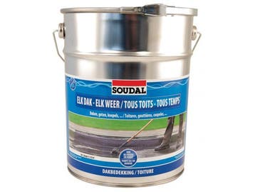 Soudal elk dak elk weer 10 liter, zwart, blik, Verzenden, Nieuw