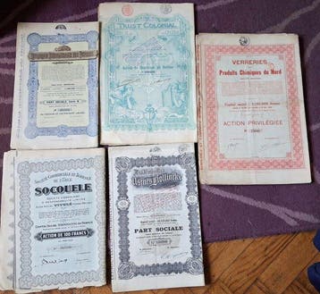 Themacollectie - Aandelen : Trust Colonial, Usines