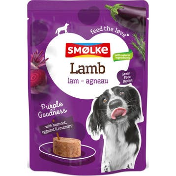 8x Smolke Hondenvoer Nat Lamb Purple Goodness 300 gr, Dieren en Toebehoren, Verzenden, Hond